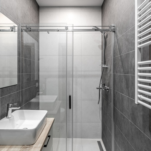 Shower enclosure GABIJA. Collection: Aesthetics. Interior: Simoni Design studĳa.
