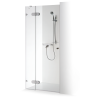 Shower door with wall panel IEVA PLUS