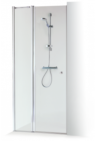 Shower door with wall panel GRETA PLIUS