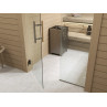 Sauna glass door with additional glass panel S2