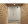 Sauna glass door with 2 additional glass panels S3